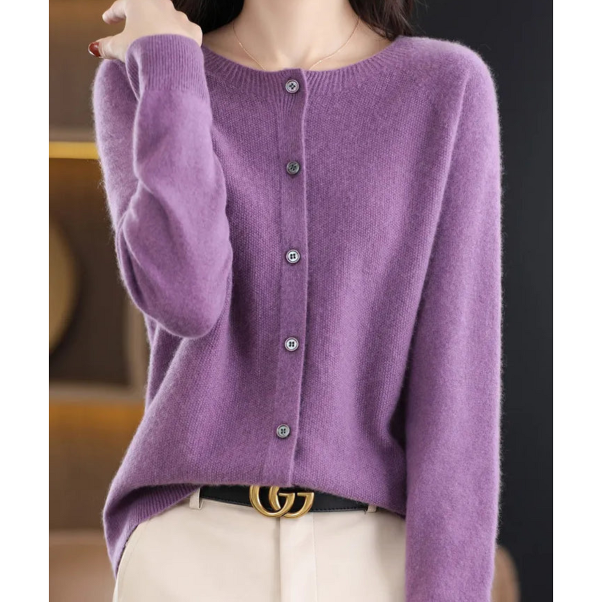Jean | Cárdigan de punto suave con botones