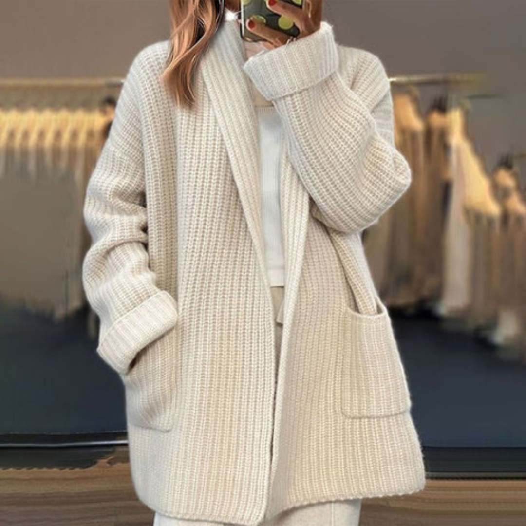 Hollis | Ribbed Open-Front Cardigan