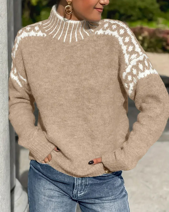 Petra | Wool Fair Isle High Neck Jumper