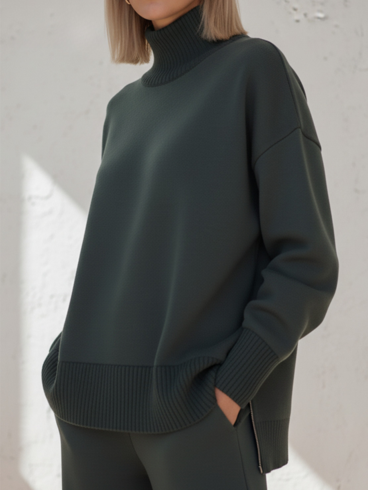 Maeve | Roll Neck Knit Loungewear Set