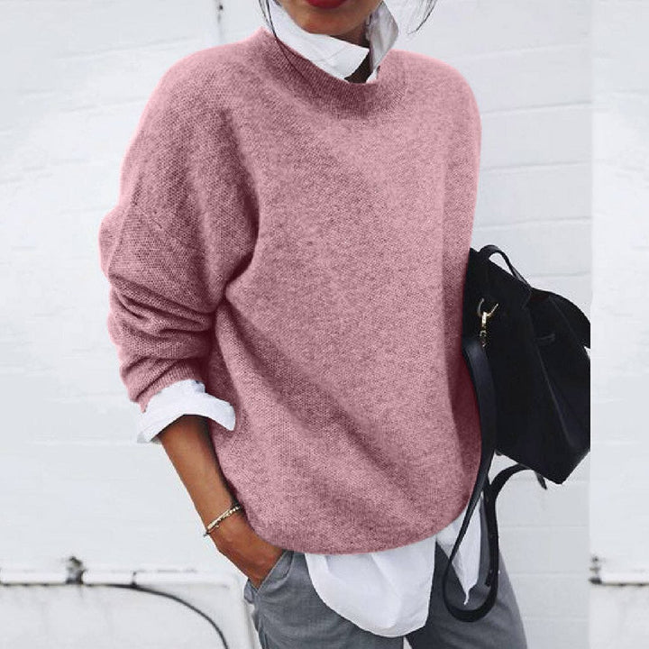 Bonnie | Jersey de cuello redondo de punto fino