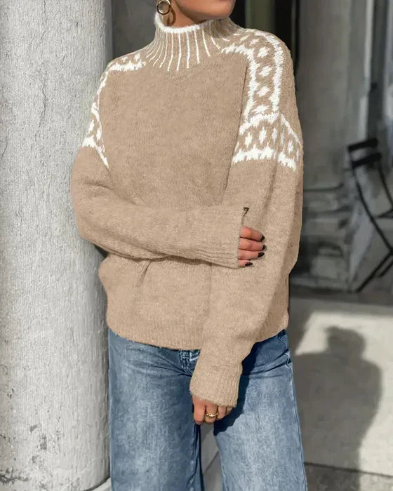 Petra | Wool Fair Isle High Neck Jumper