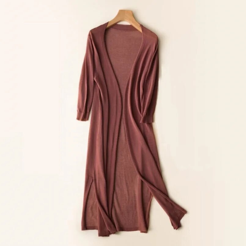 Imelda | Longline Open Knit Cardigan