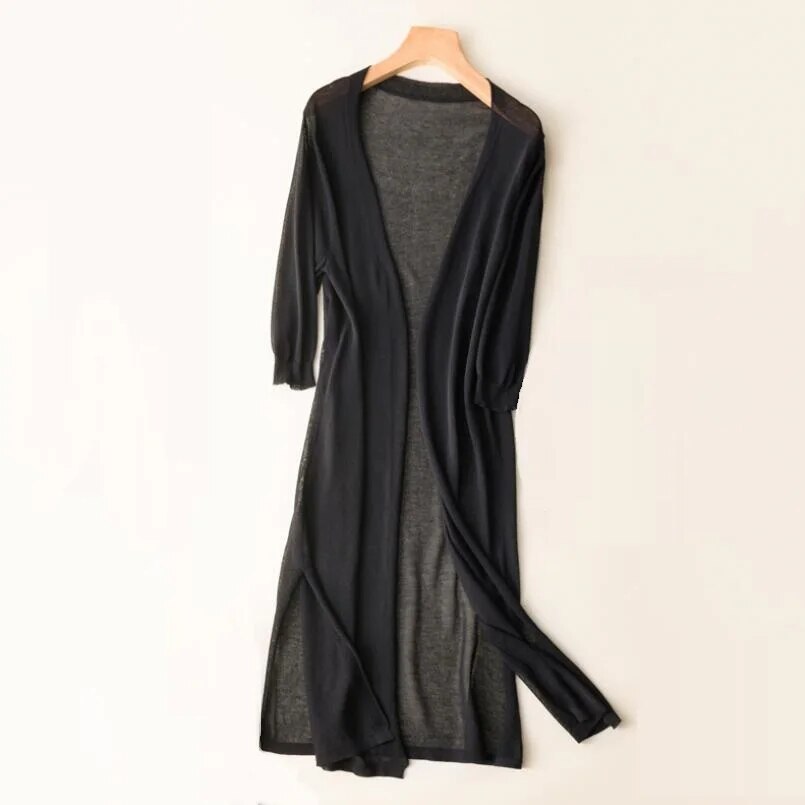 Imelda | Longline Open Knit Cardigan