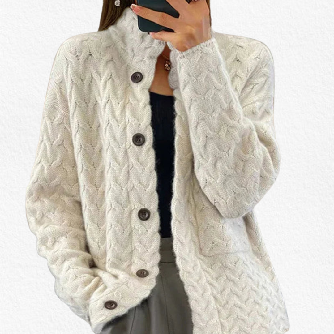 Iris | Textured Knit Button Cardigan
