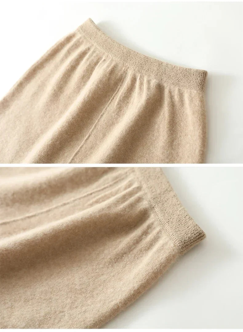 Ramona | Wool Knit Midi Skirt