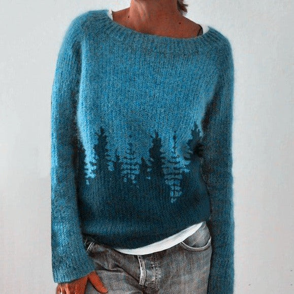 Edith | Jersey de punto con diseño de bosque
