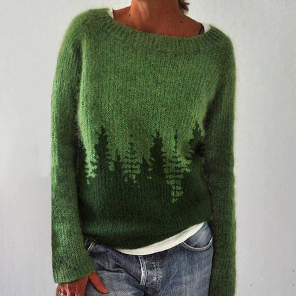 Edith | Jersey de punto con diseño de bosque