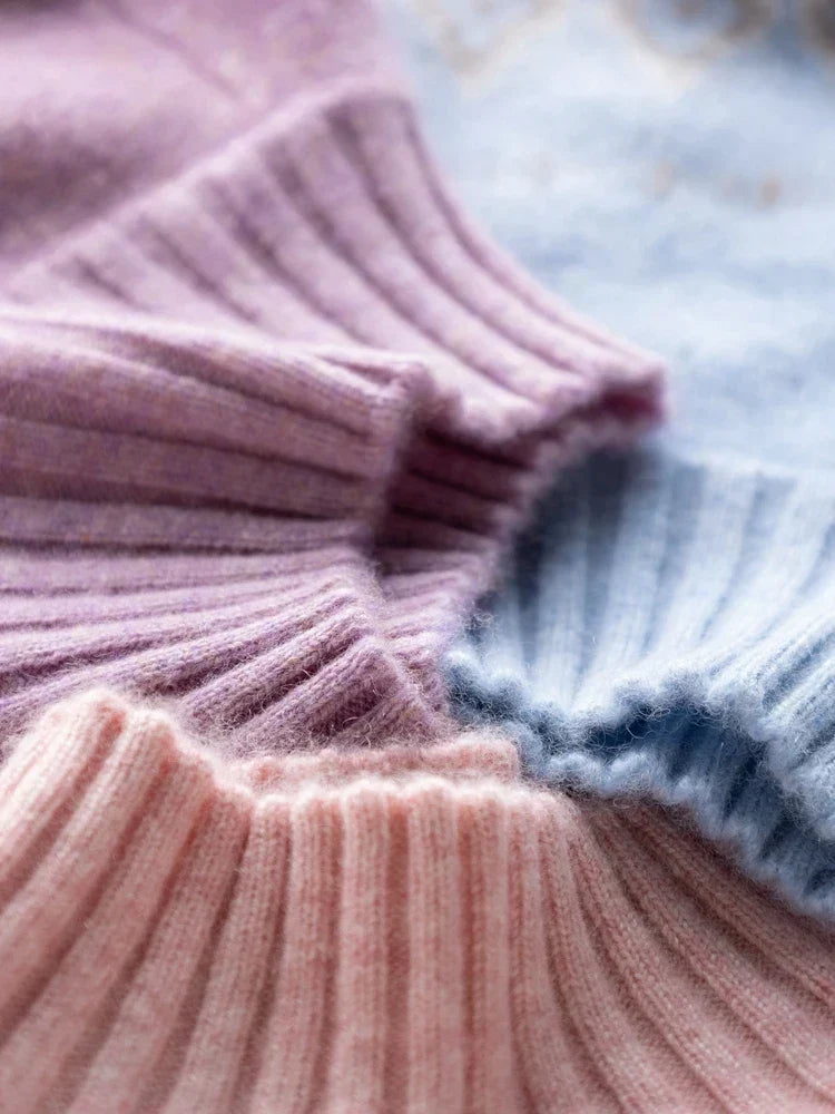 Rachel | Jersey de cuello alto simulado Fair Isle de lana
