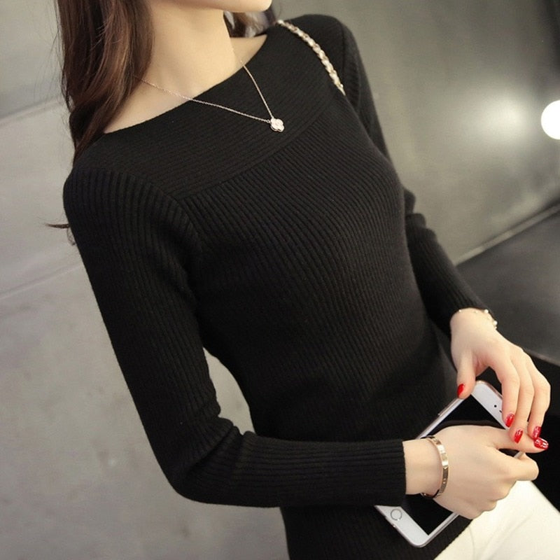Pearl | Merino Wool Boat Neck Jumper