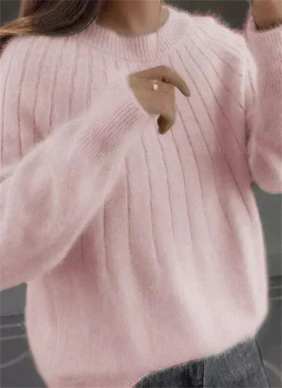 Amelia | Ribbed Crew Neck Jumper