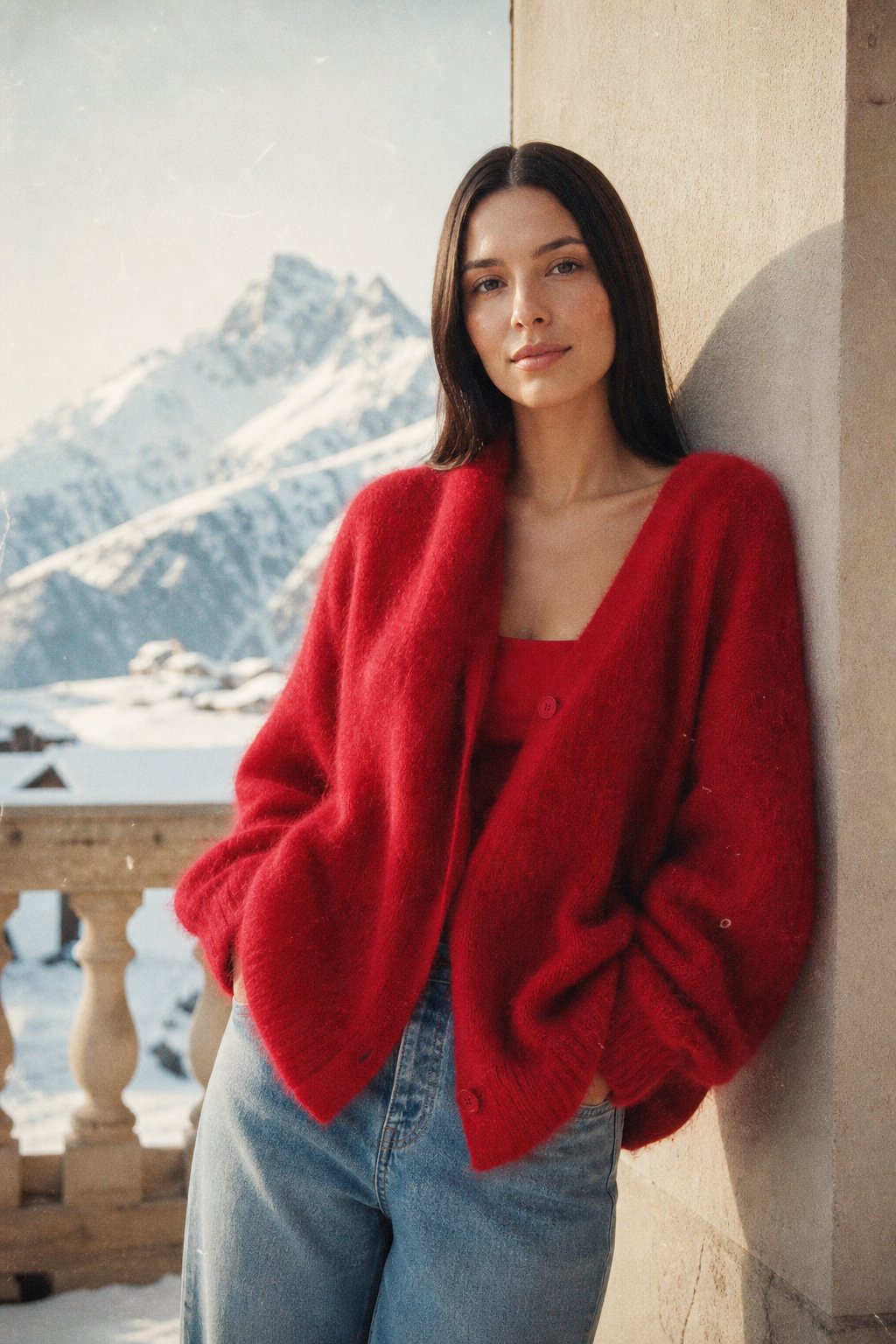 Ernestine | Fluffy V-Neck Button Cardigan