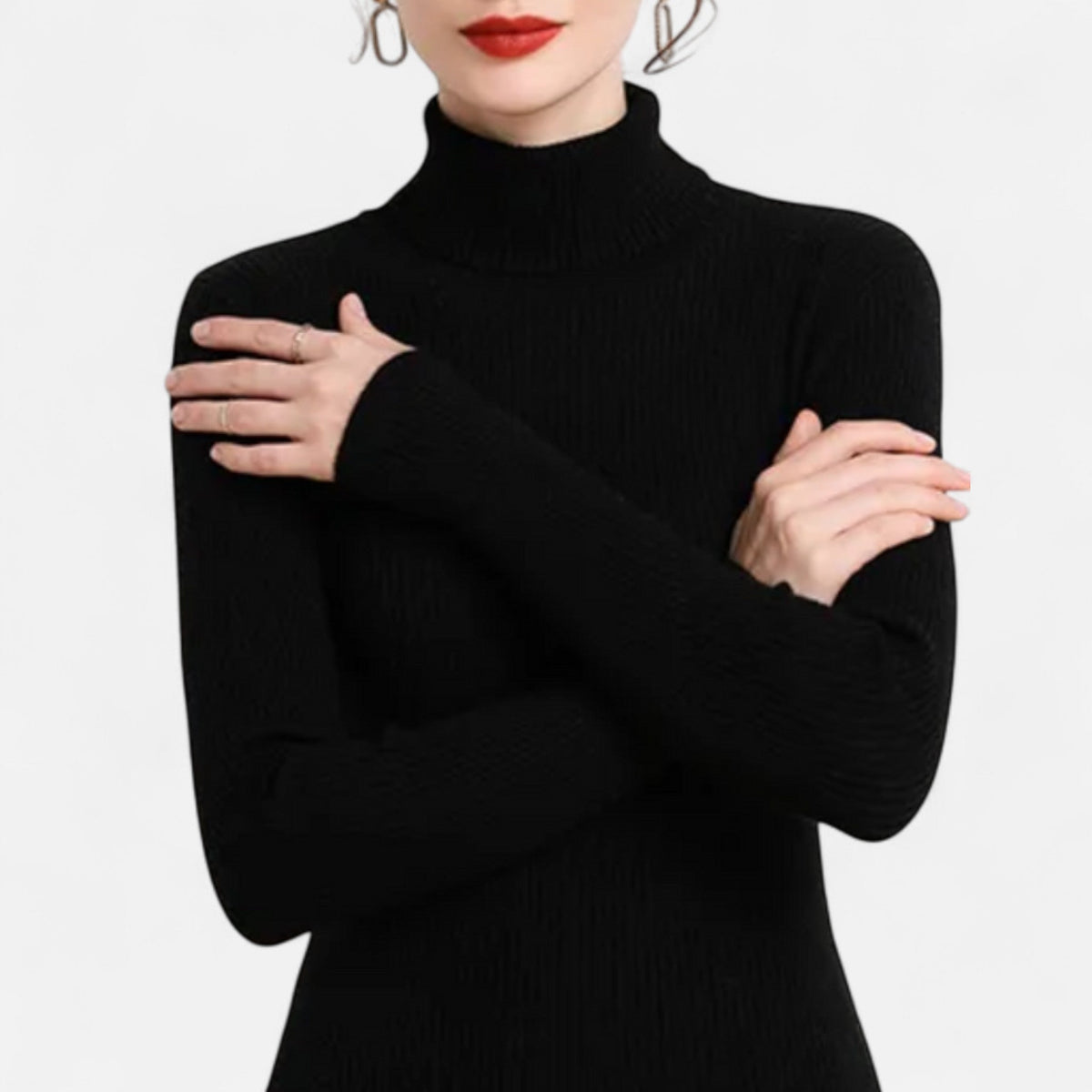 Ava | Slim Ribbed Roll Neck Jumper