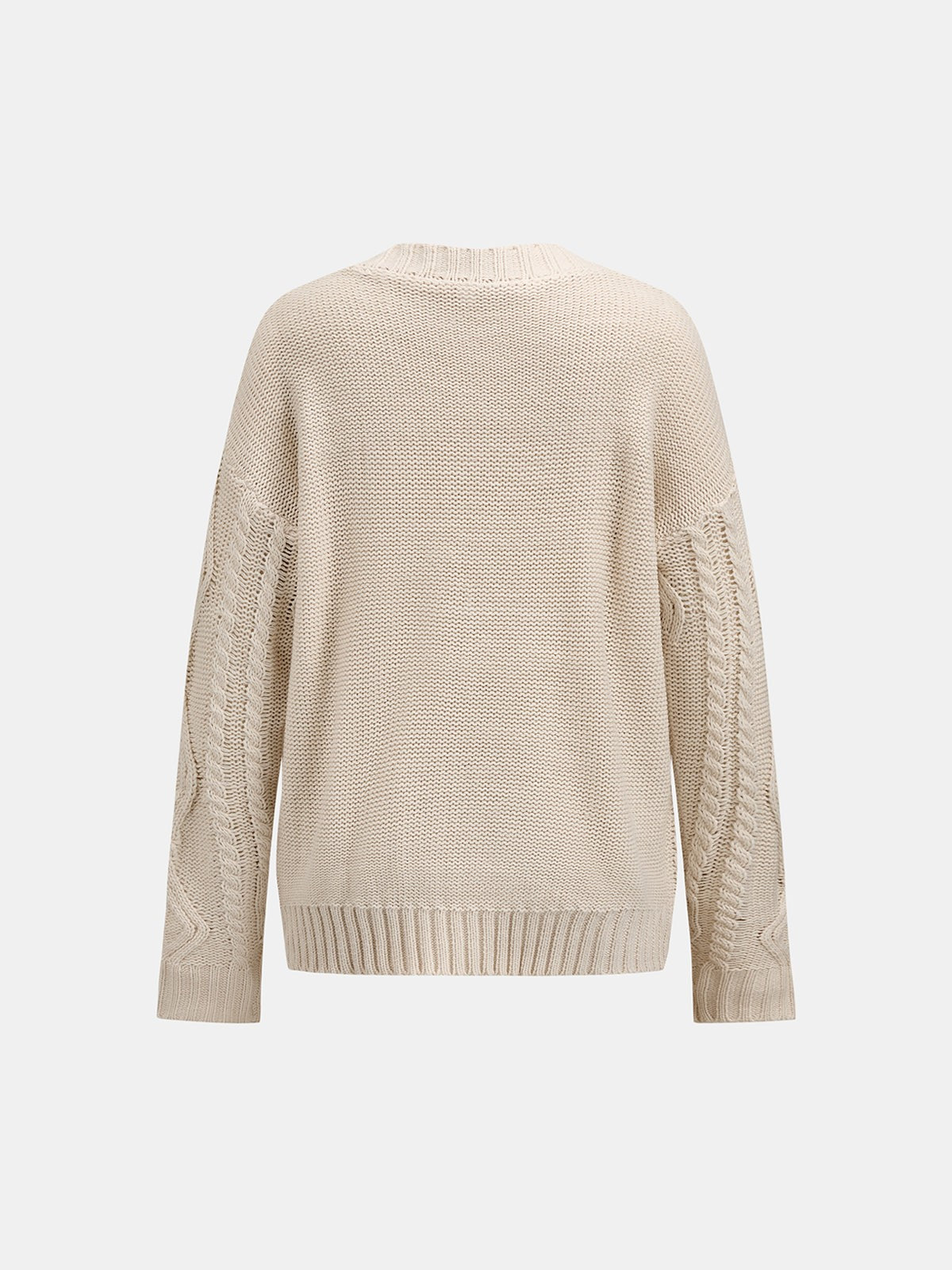 Cable knit wool jumper