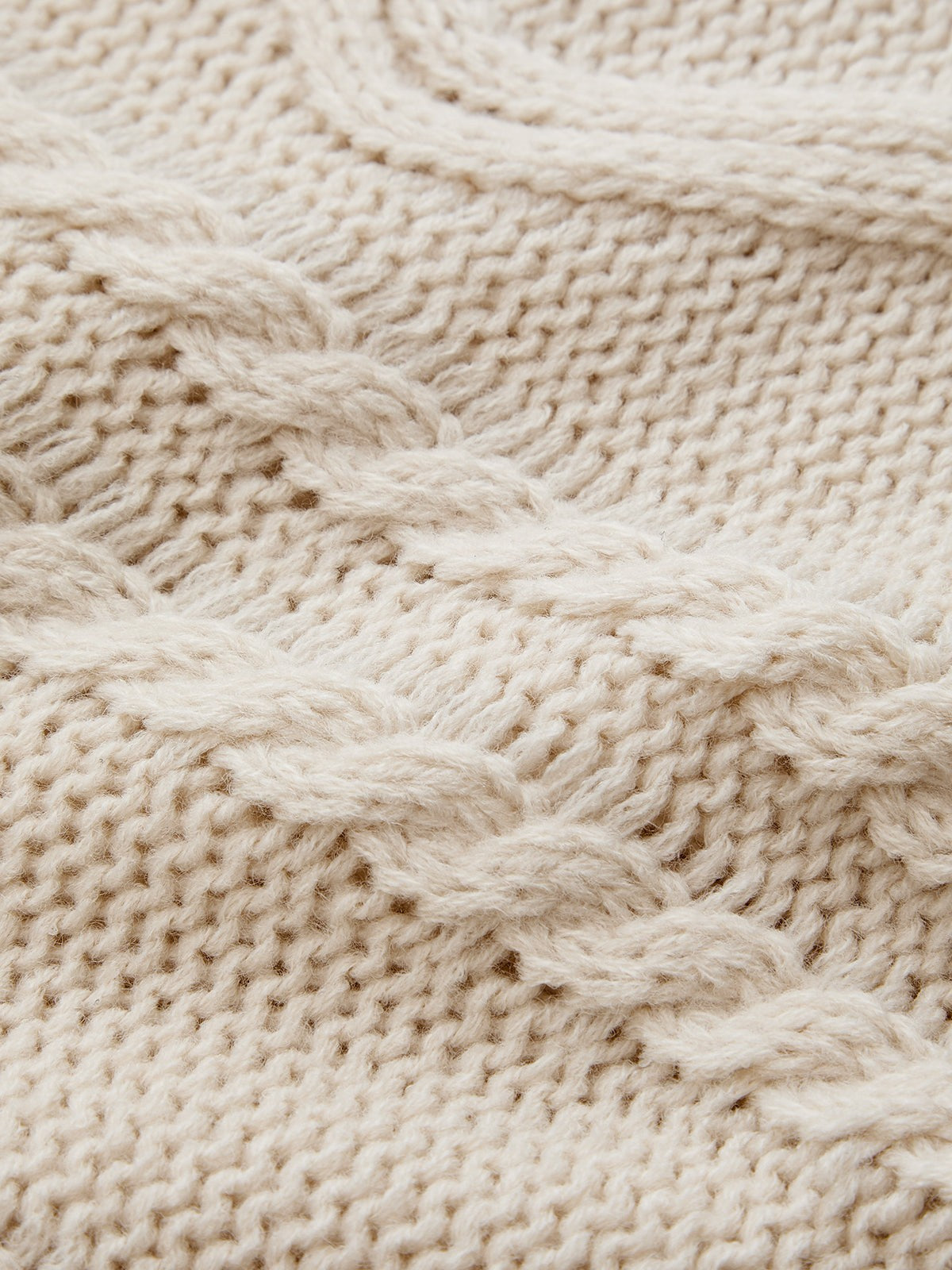 Cable knit wool jumper