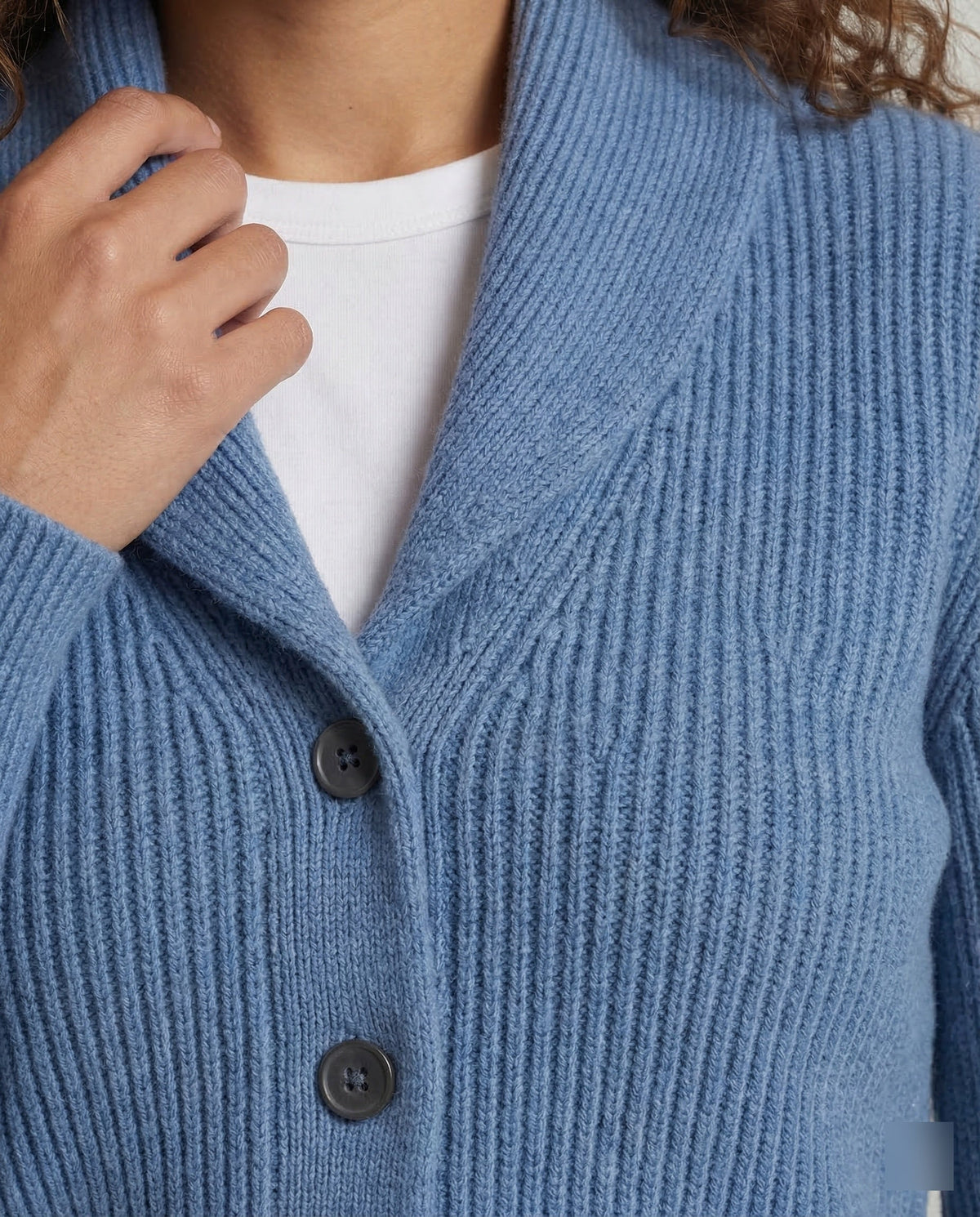 Isabel | Ribbed Shawl Collar Cardigan
