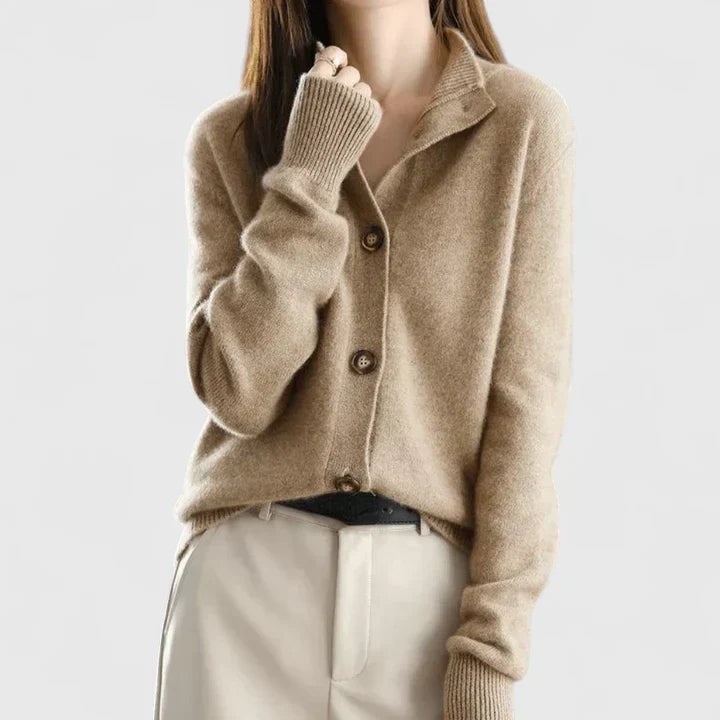 Collared button cardigan