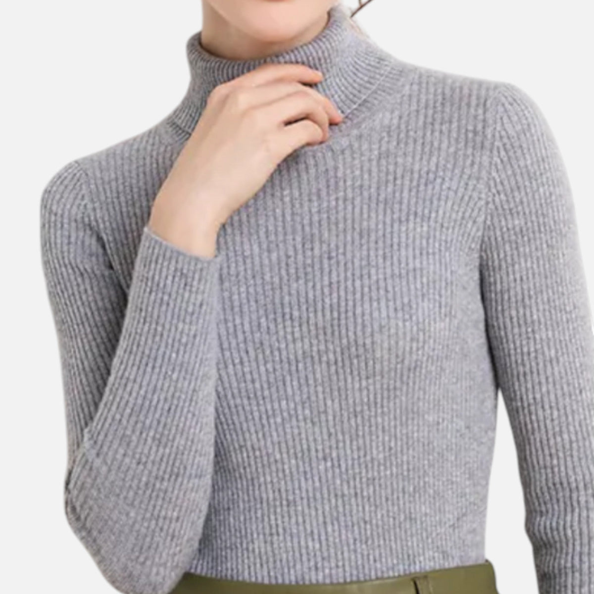 Ava | Slim Ribbed Roll Neck Jumper