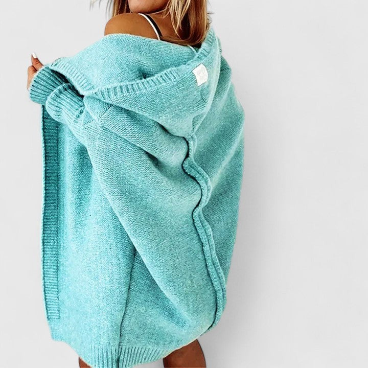 Hooded oversized cardigan