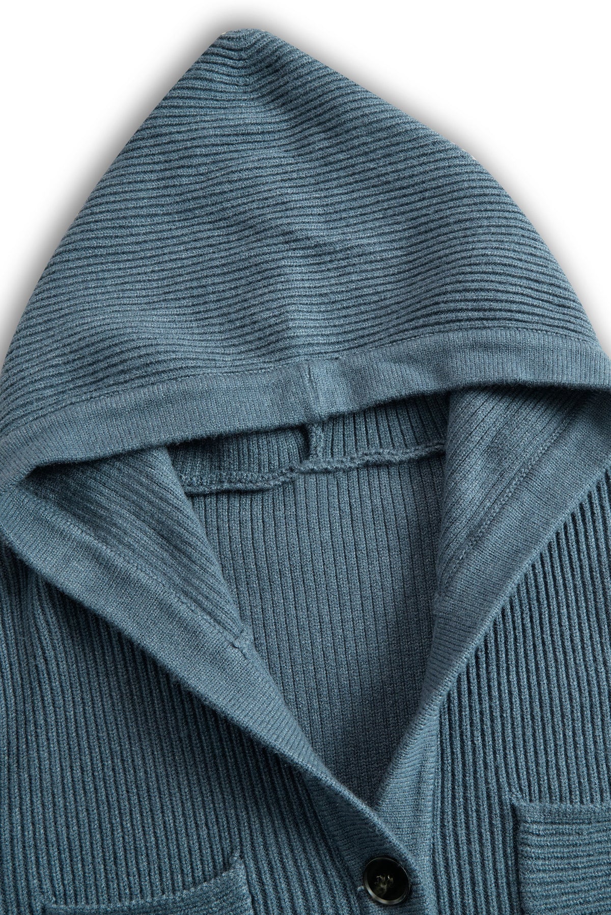 Hooded ribbed knit maxi dress