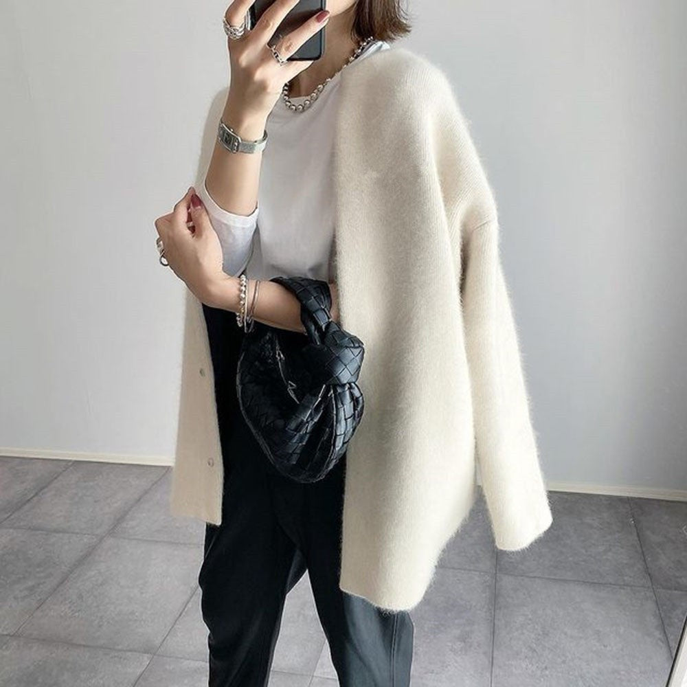Longline button cardigan