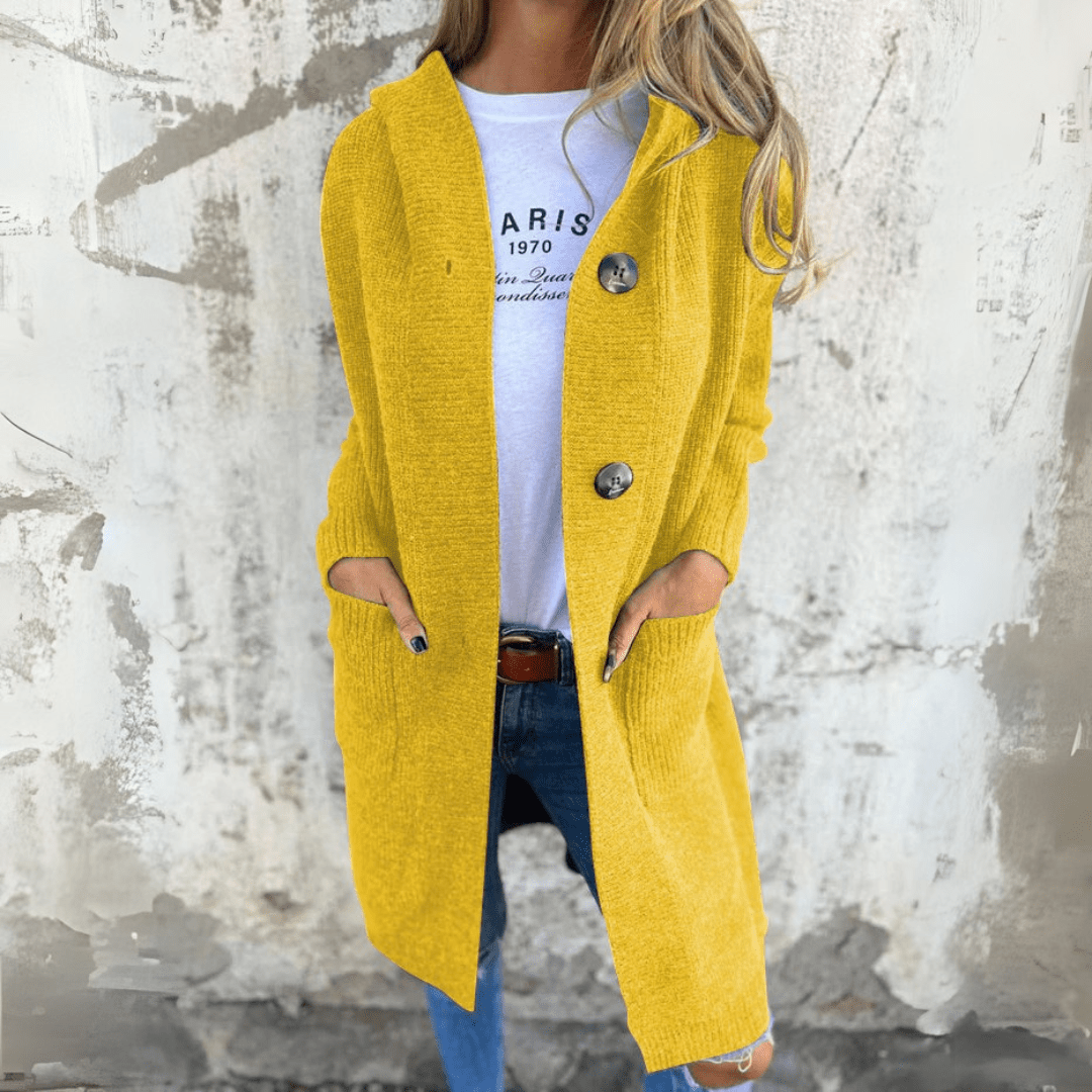 Hope | Longline Ribbed Button Cardigan