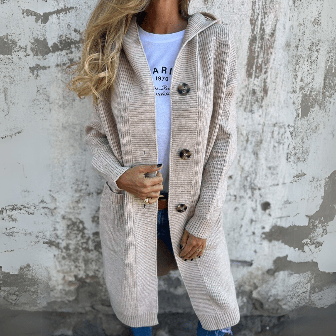 Hope | Longline Ribbed Button Cardigan