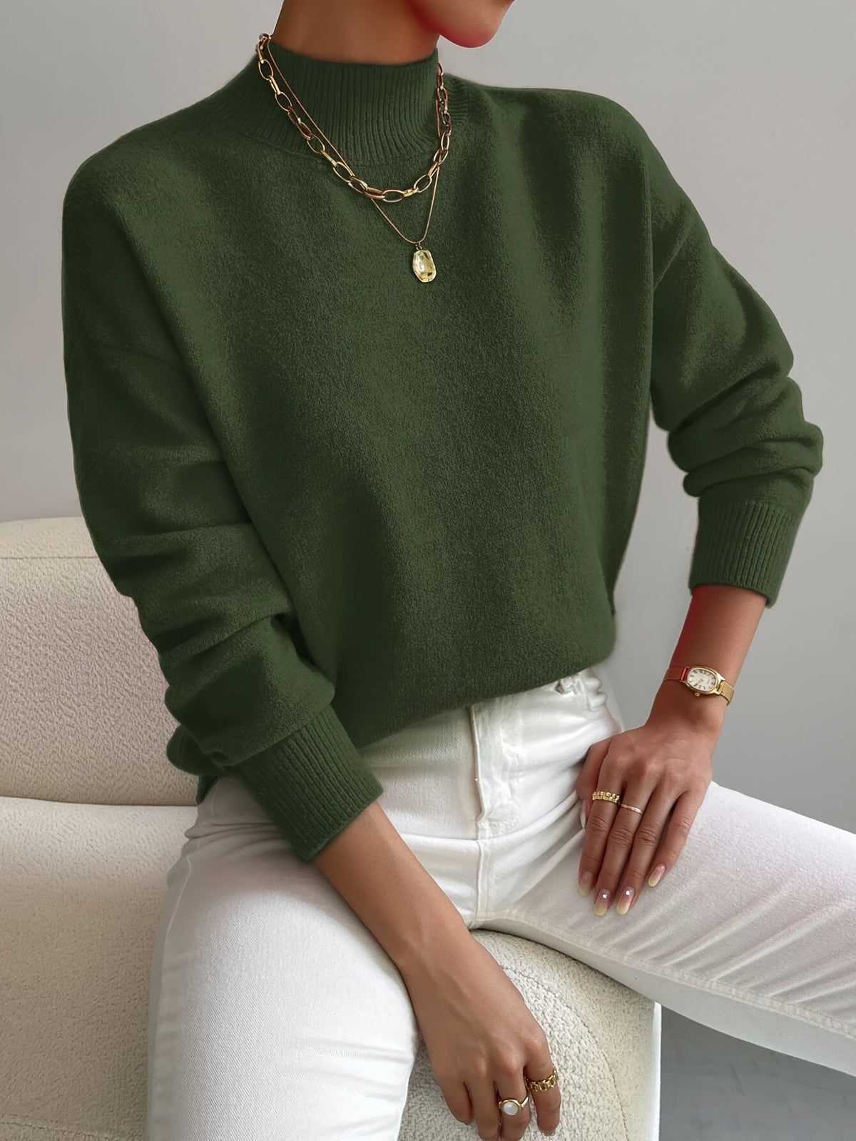 Clarissa | Soft Mock Neck Jumper