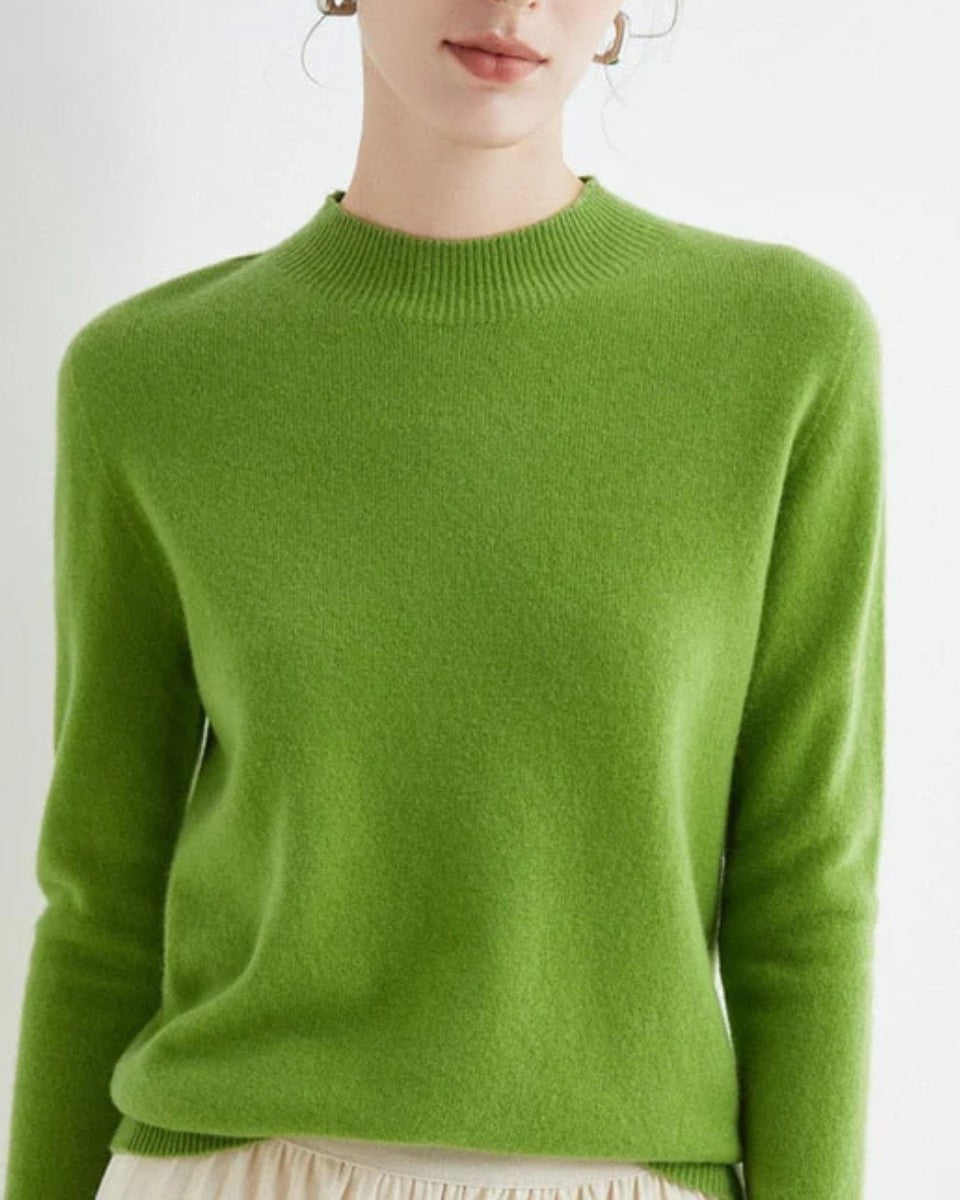 Merino mock neck jumper