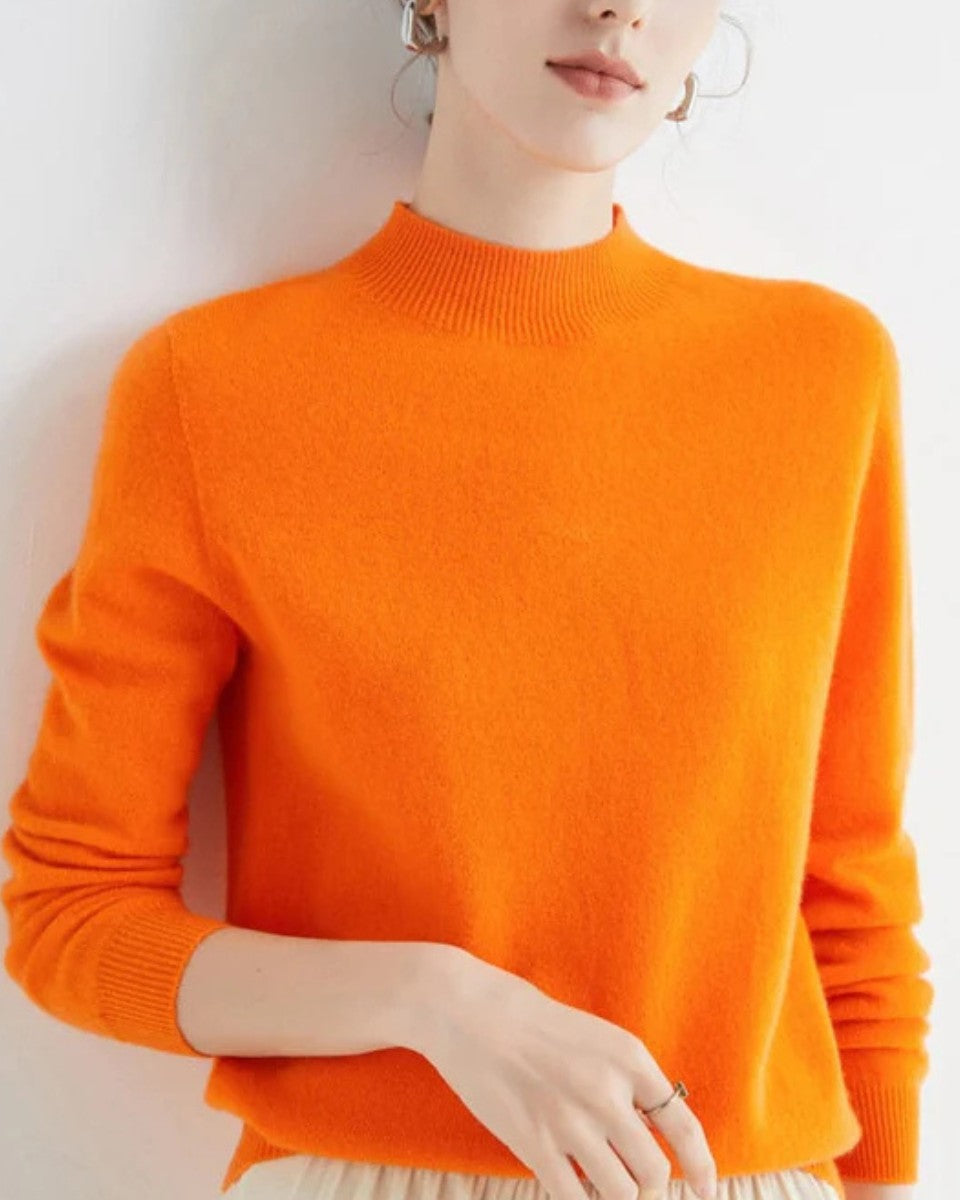 Merino mock neck jumper