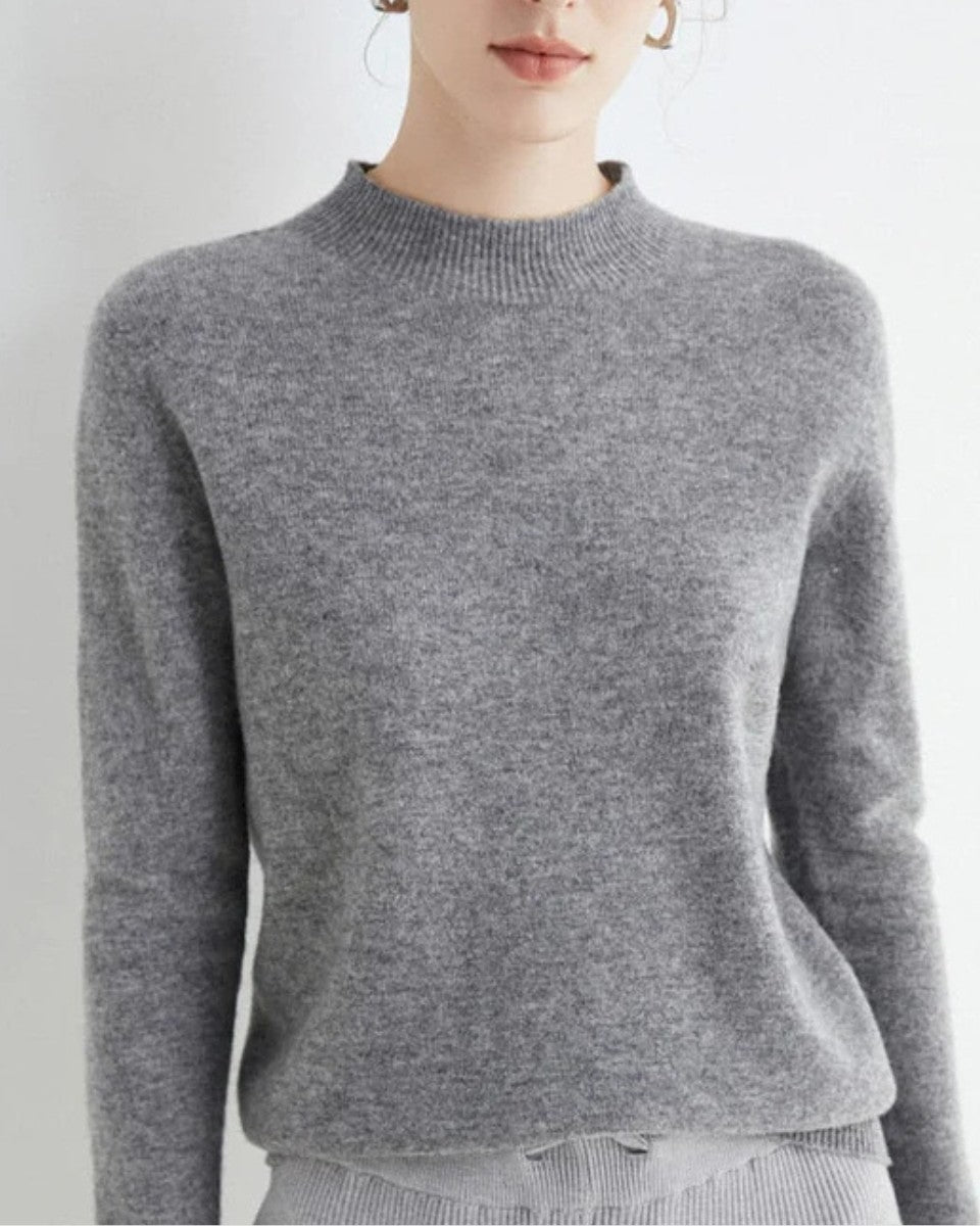 Merino mock neck jumper