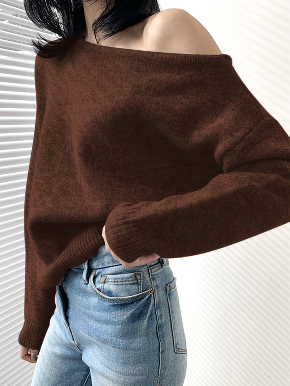 Sally | Wool Off-Shoulder Jumper