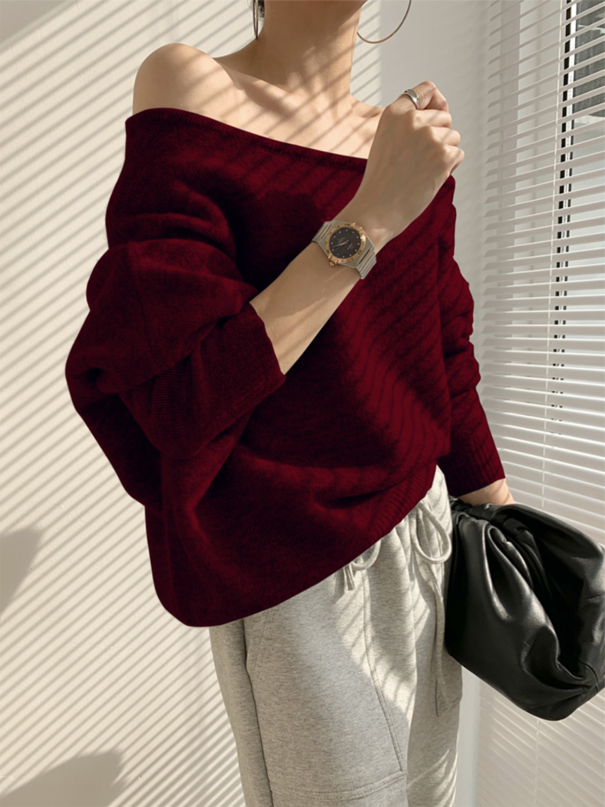 Sally | Wool Off-Shoulder Jumper