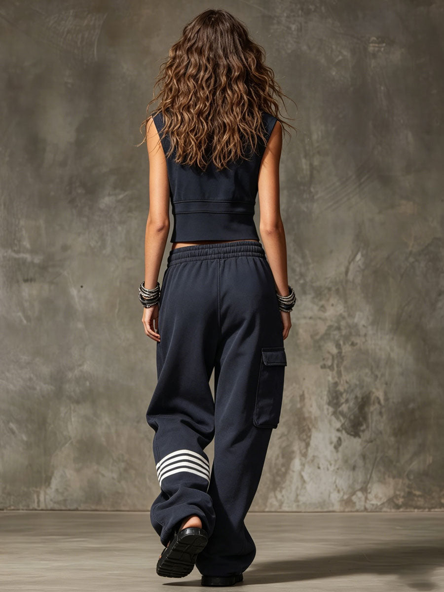Mildred | Conjunto coordinado de chaleco con cremallera y jogger