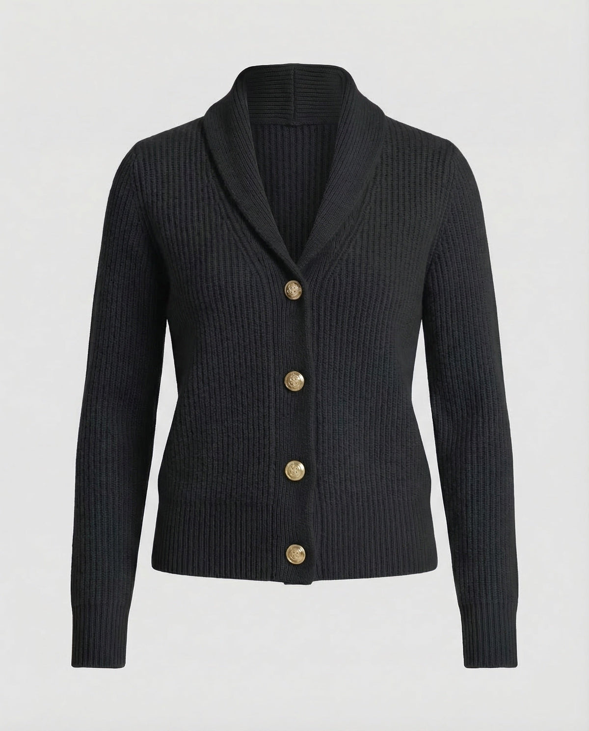 Isabel | Ribbed Shawl Collar Cardigan