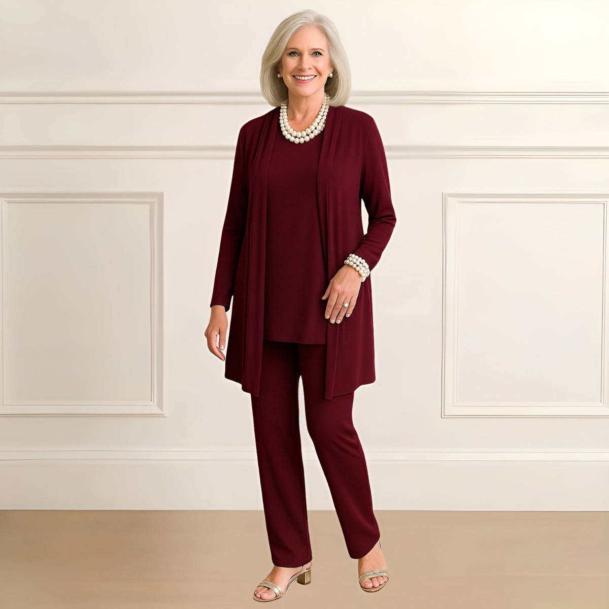 Georgia | Cardigan, Top and Trouser Set