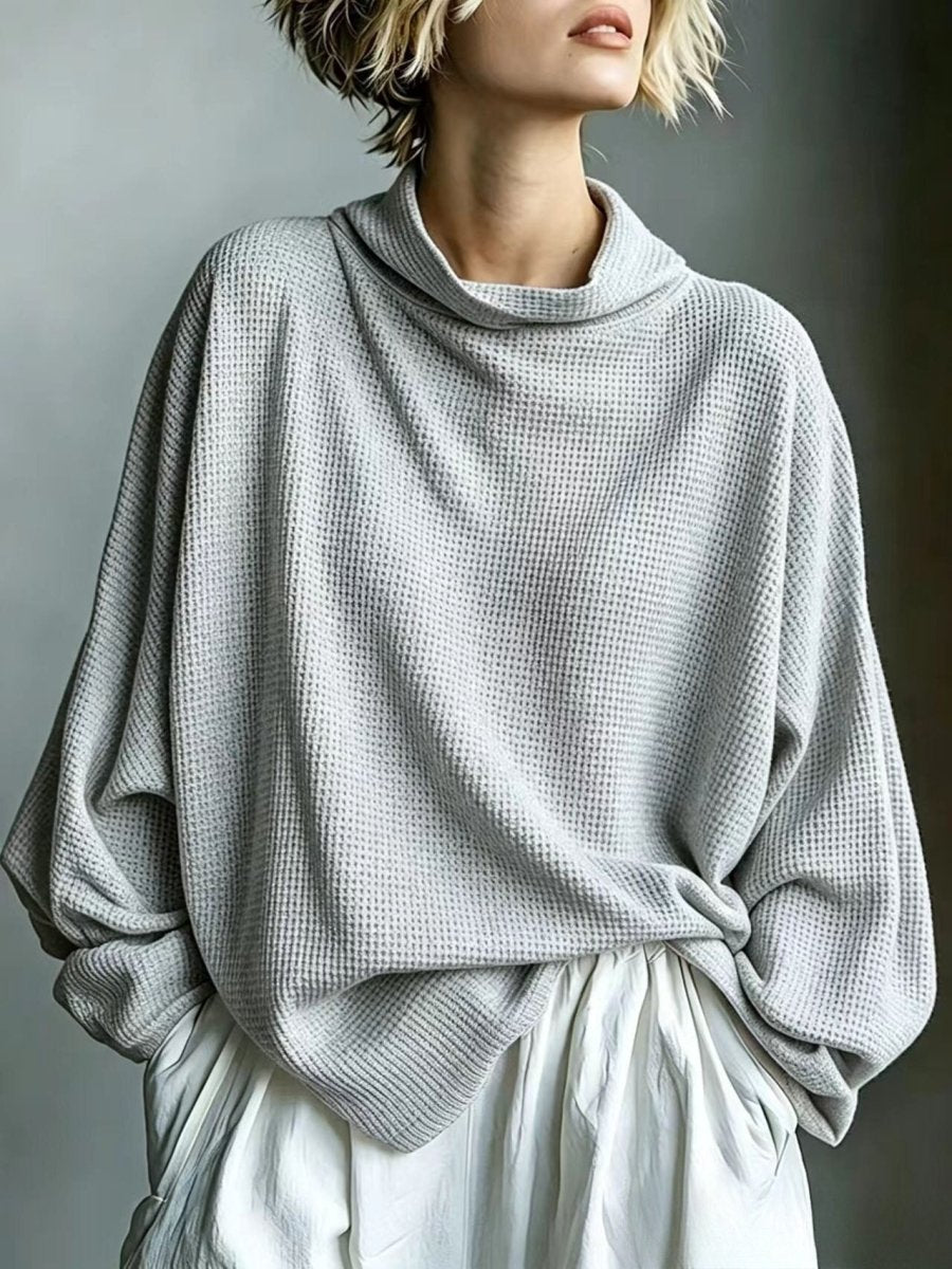 Roxane | Oversized Waffle Knit Cowl Neck Jumper