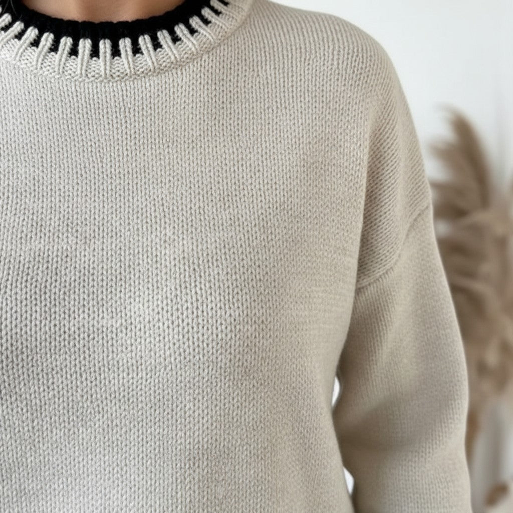Wool mix knit jumper and trouser set