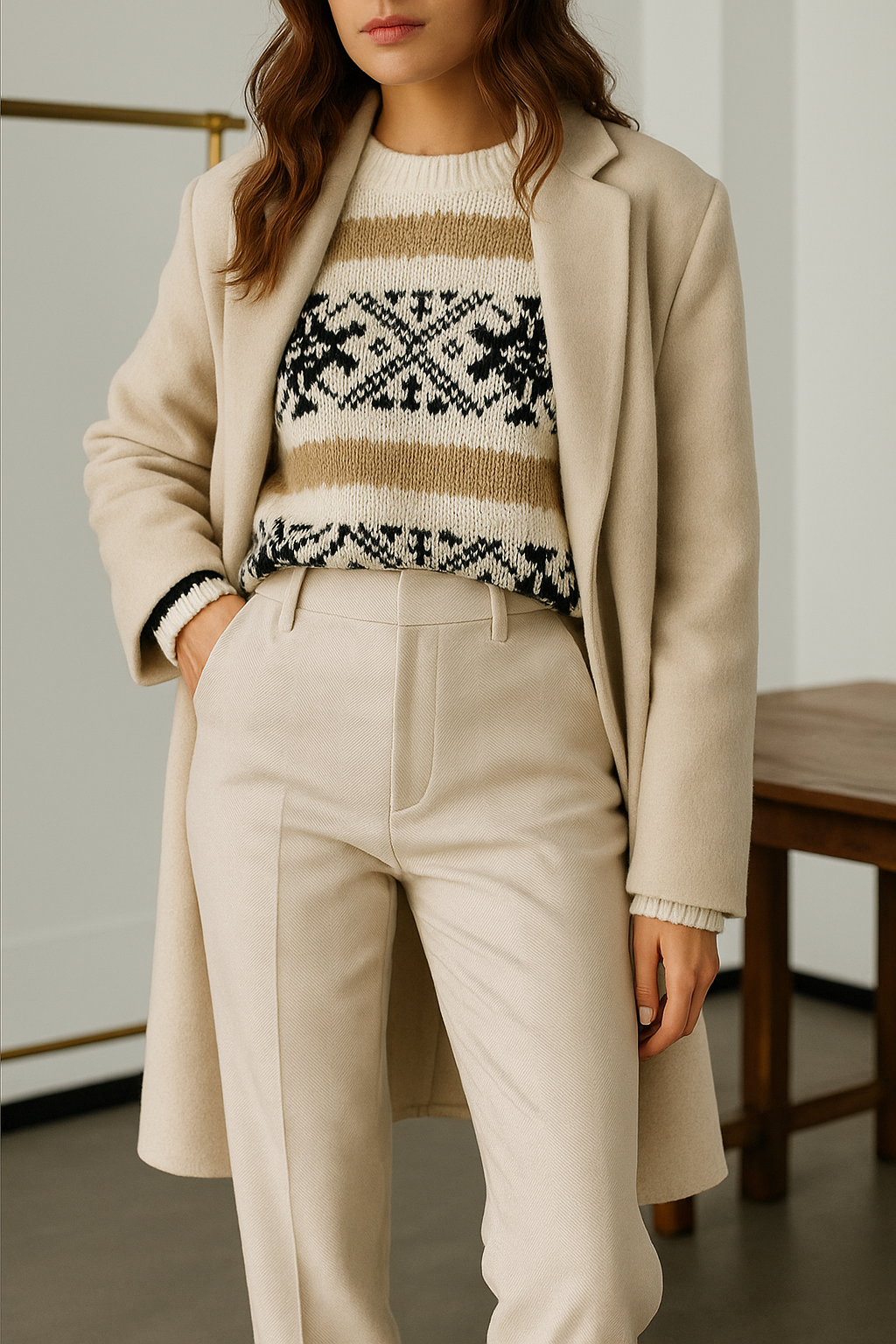 Rose | Suéter Fair Isle de Lana Merino