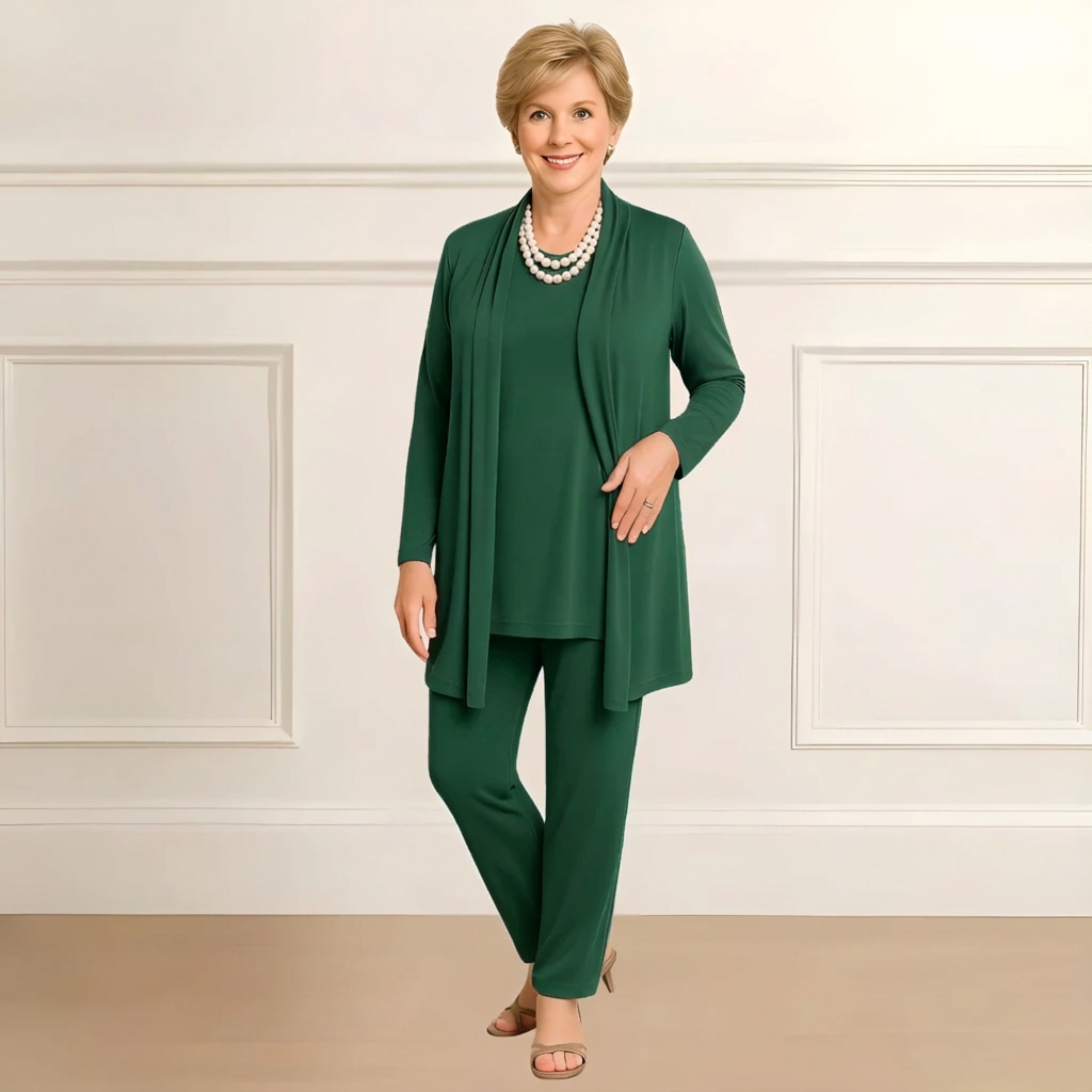 Georgia | Cardigan, Top and Trouser Set