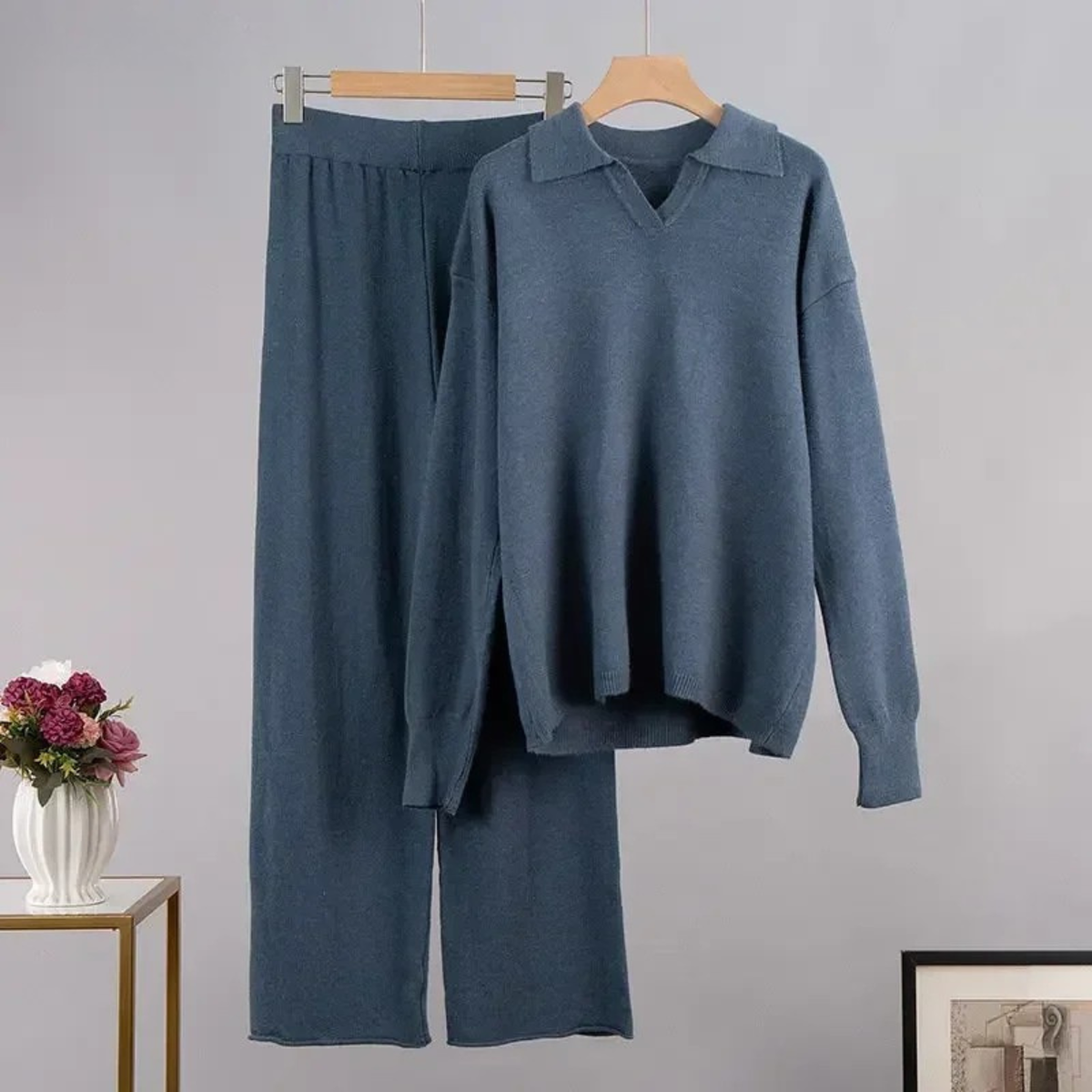 Marina | Conjunto de punto con cuello tipo polo