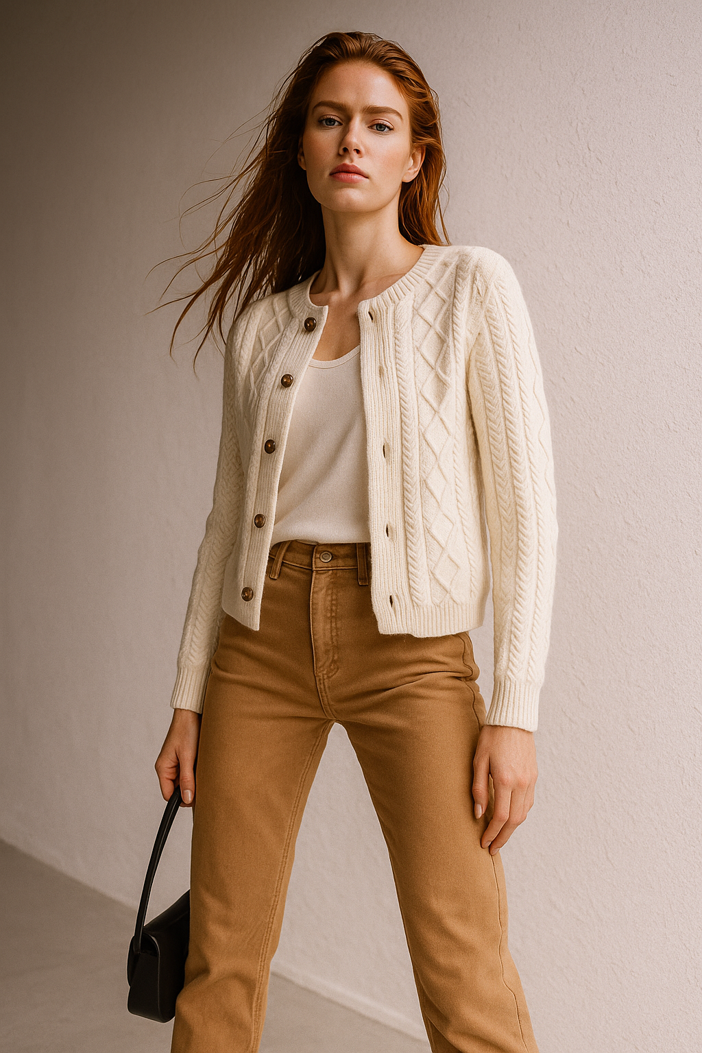 Letitia | Cable-Knit Button Cardigan