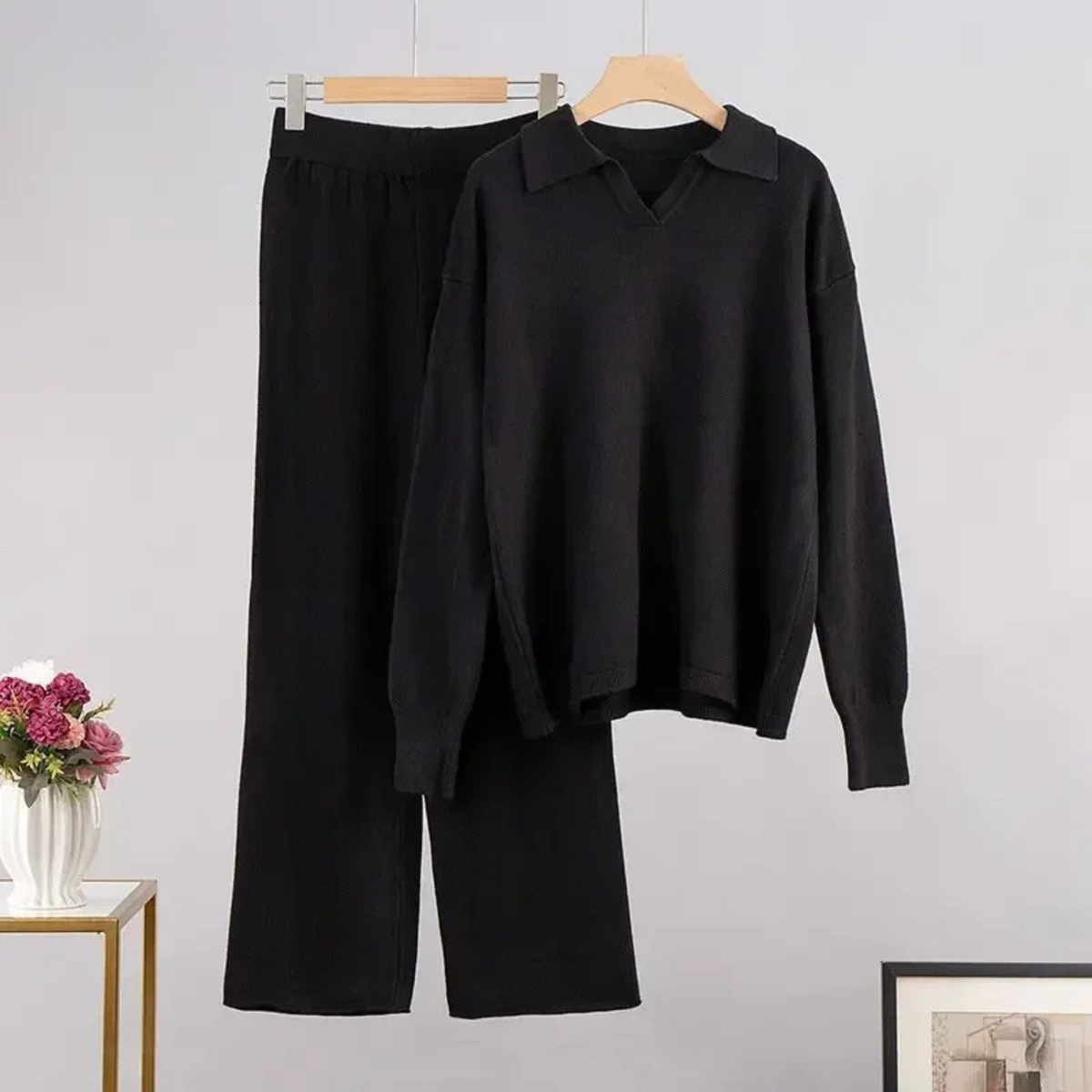 Marina | Conjunto de punto con cuello tipo polo