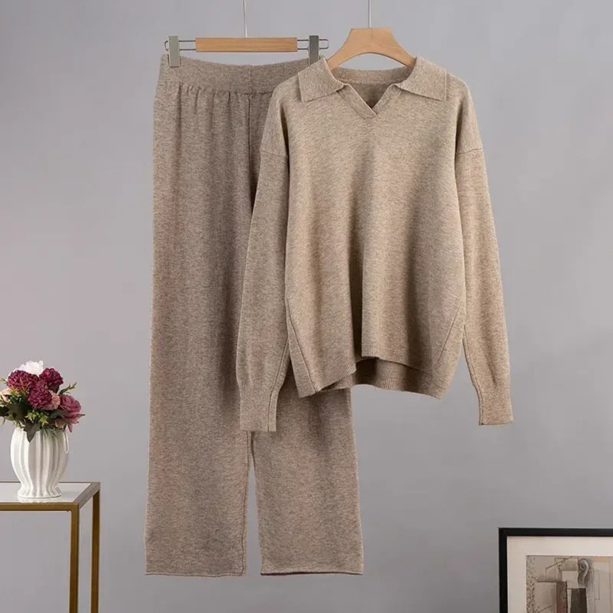 Marina | Conjunto de punto con cuello tipo polo