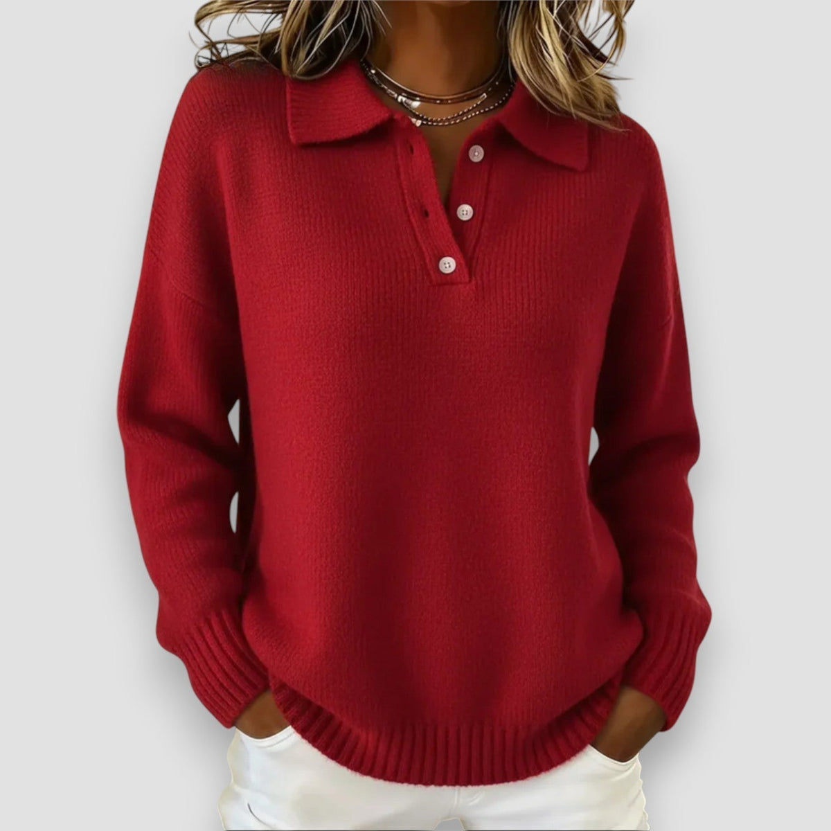 Rosabel | Polo Collar Knit Jumper