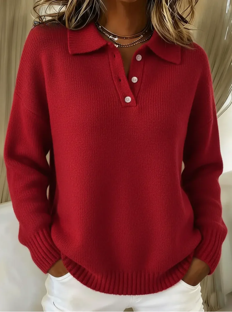 Rosabel | Polo Collar Knit Jumper