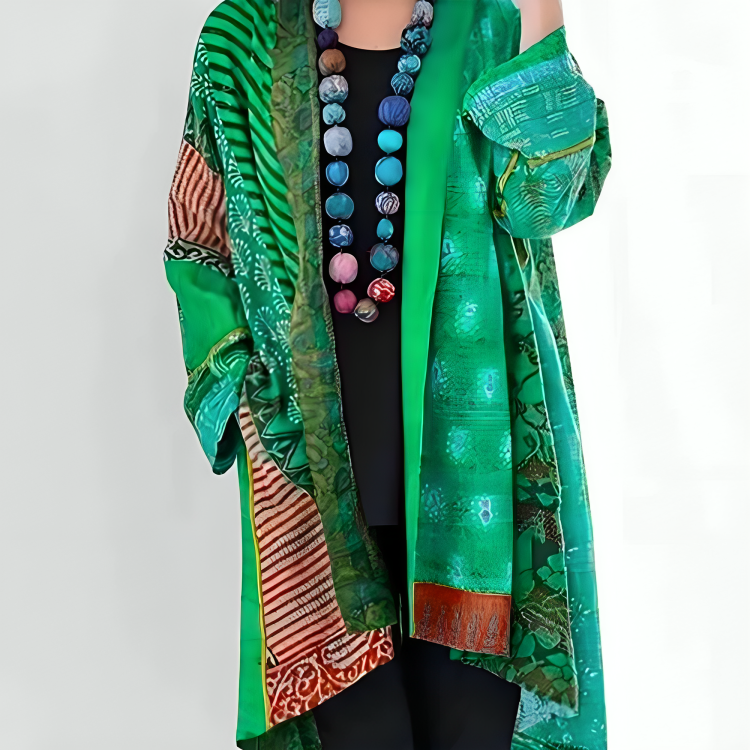 Hazel | Patchwork Open-Front Cardigan