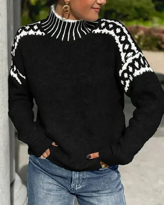 Petra | Wool Fair Isle High Neck Jumper