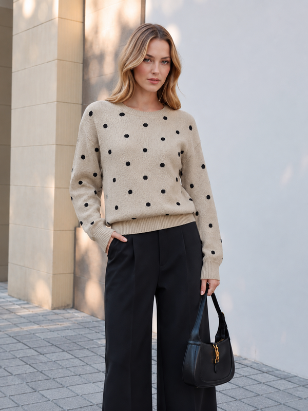 Priscilla | Wool Polka Dot Jumper