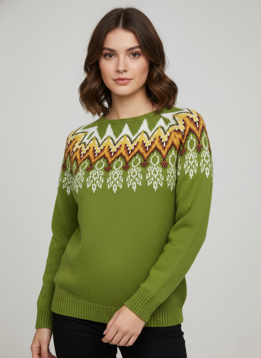 Edith | Forest Motif Knit Jumper